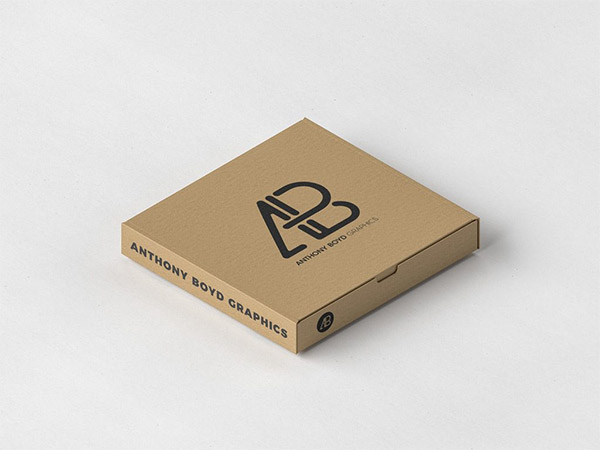 Pizza Box Packaging PSD Mockup