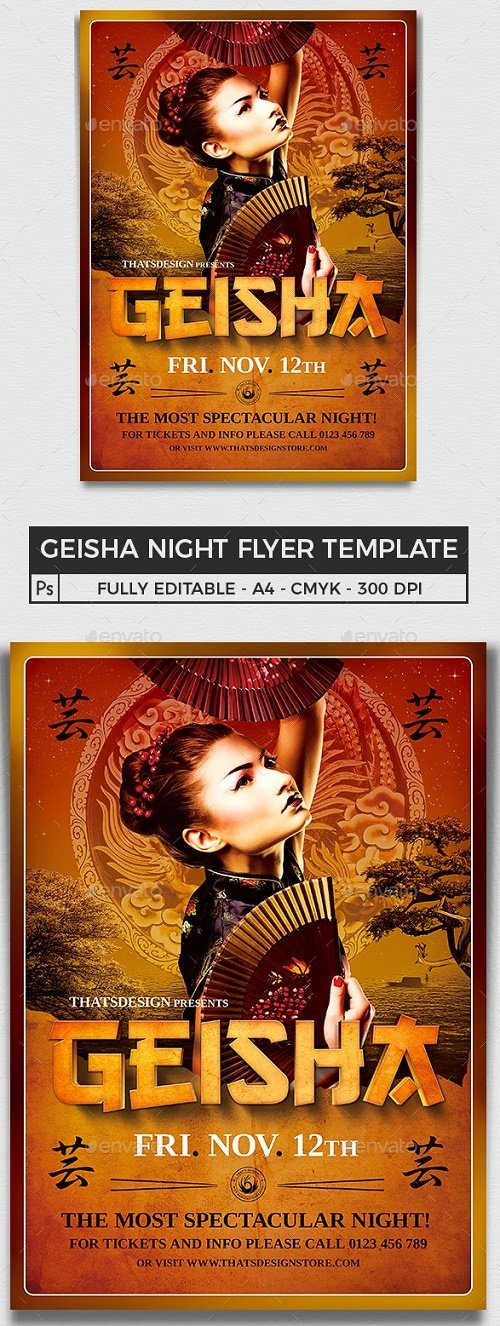Geisha Night Flyer Template V3