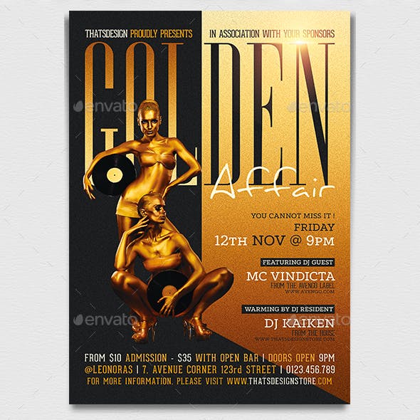 Golden Affair Flyer Template