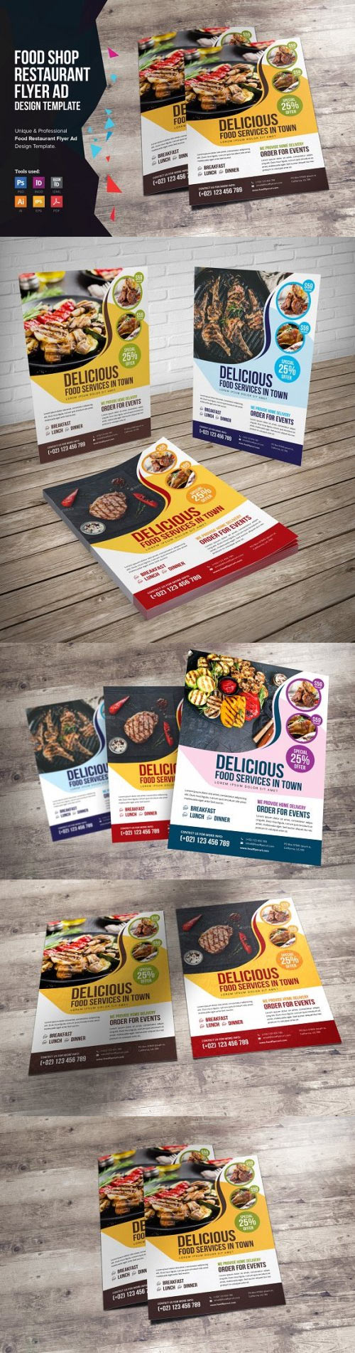 Food Restaurant Flyer Design v2 3369163