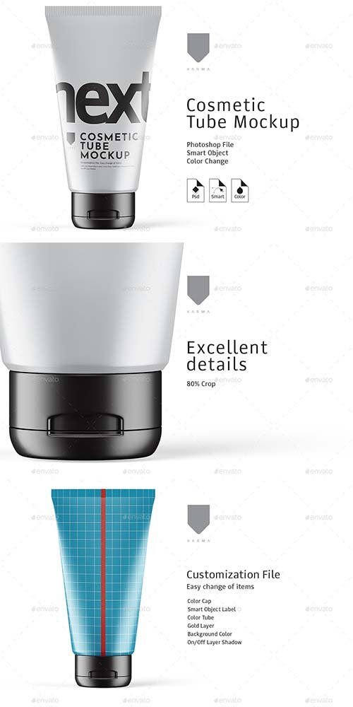 GraphicRiver - Cosmetic Tube Mockup Matte 23173618