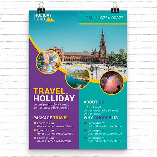 Holiday Travel Flyer Template JD4EV9Y