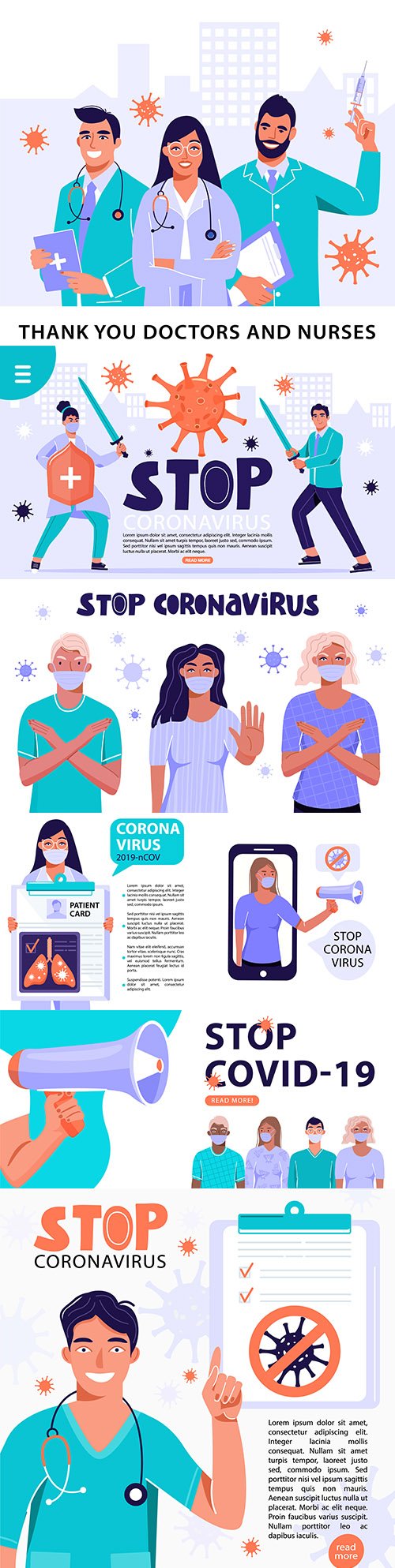 Stop 2019 covid coronavirus and thank you doctor