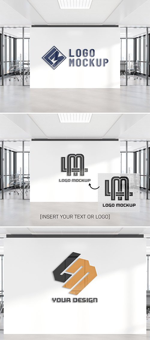 Logo on Office Wall Mockup 341751856