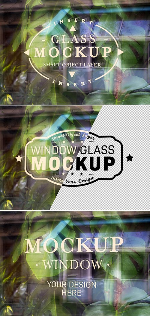 Logo on Window Glass Mockup 346567625