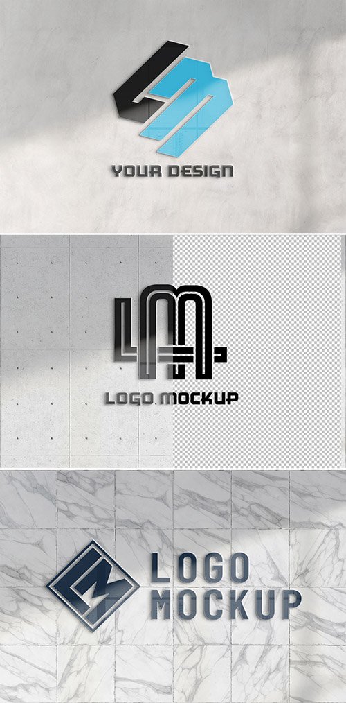 Reflective Logo on Office Wall Mockup 341754669