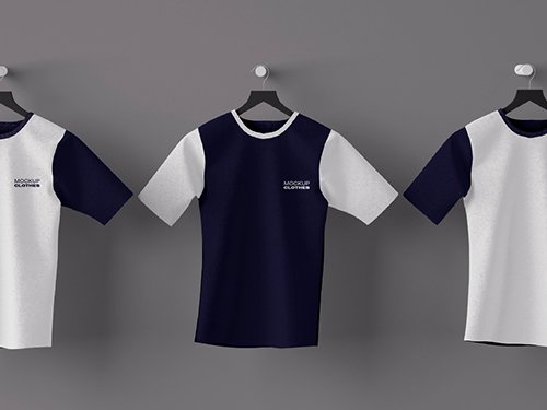 Three T-Shirts Mockup 346555566