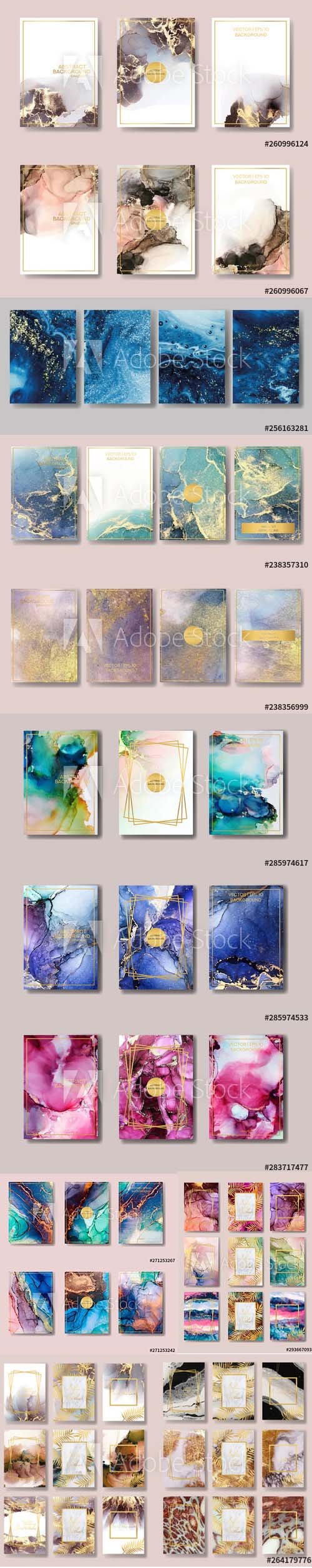 Liquid Marble Gold Background for Flyer, Business card, Brochure and Poster