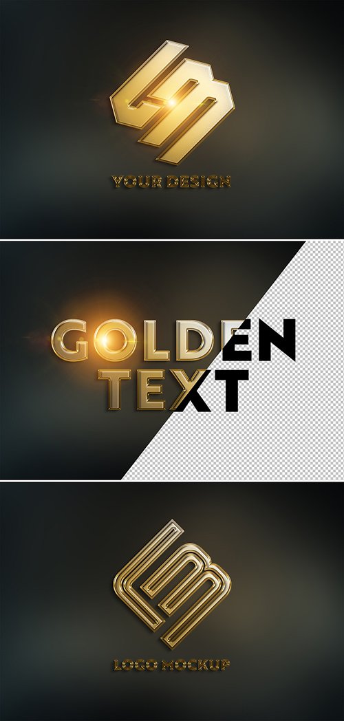 Gold Logo Mockup 341751255