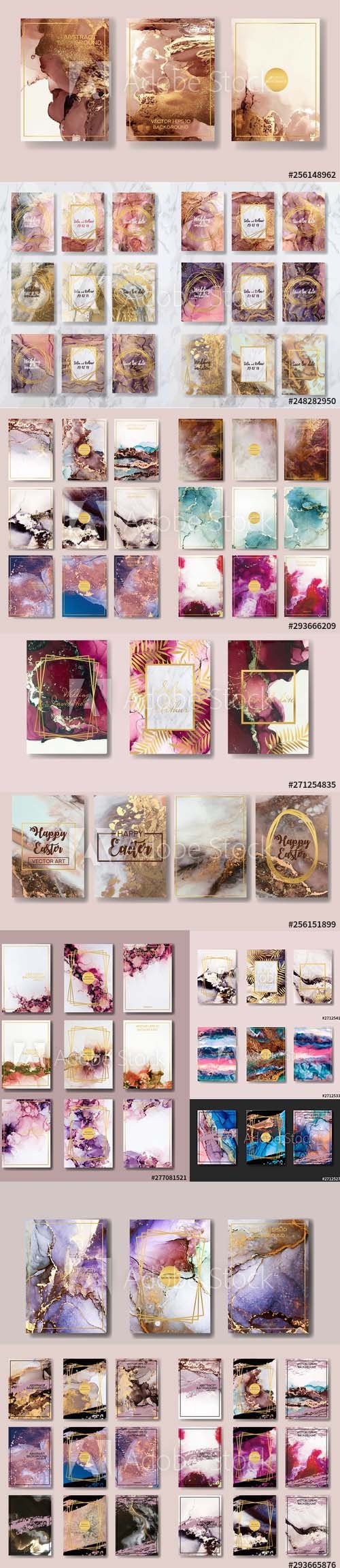 Liquid Marble Gold Background for Flyer, Business card, Brochure and Poster vol 4