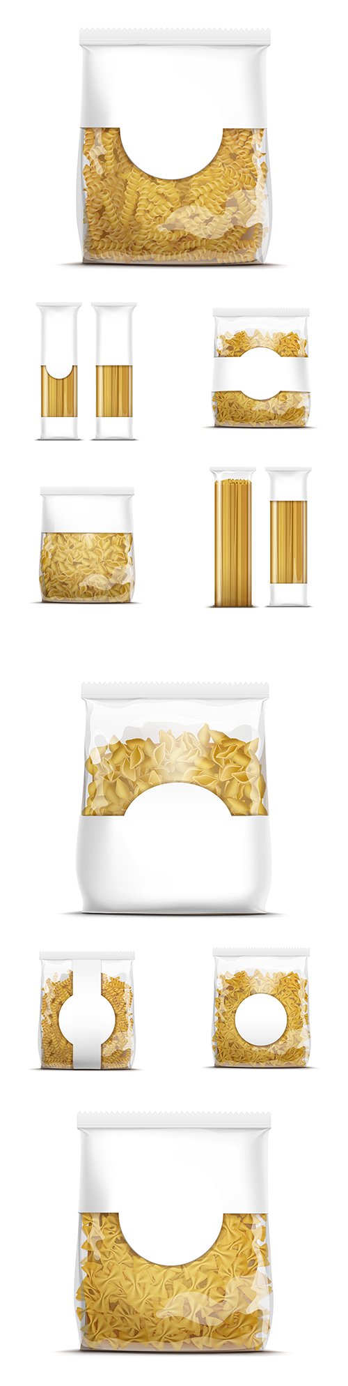 Packages for pasta design insulated template