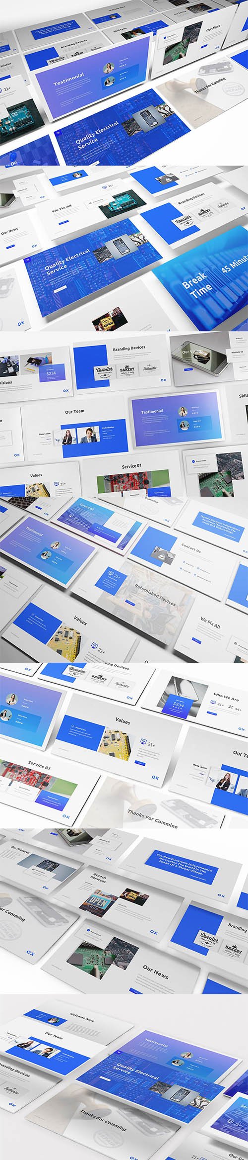 Electronic Service PowerPoint, Keynote, Google Slides Template