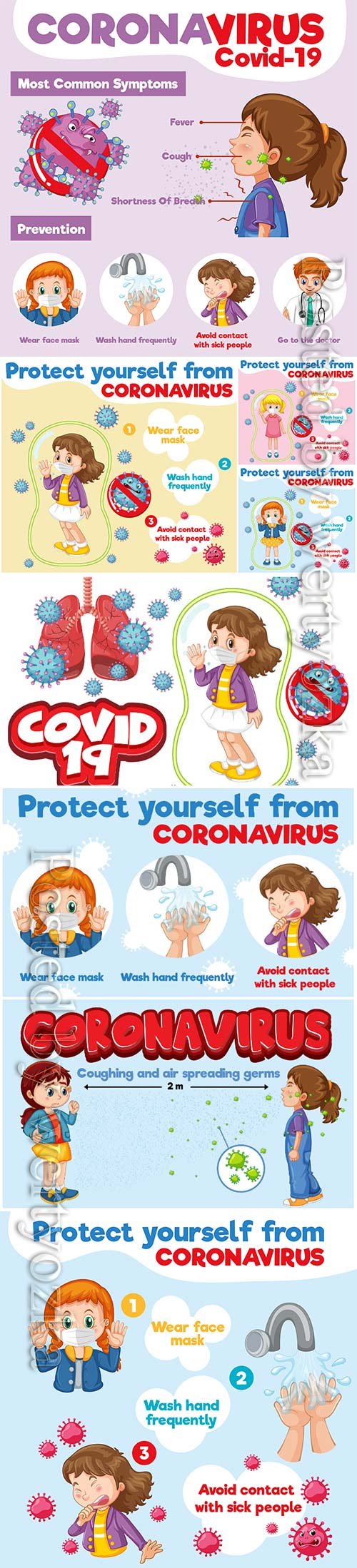 Coronavirus, medicine and people concept vector # 8