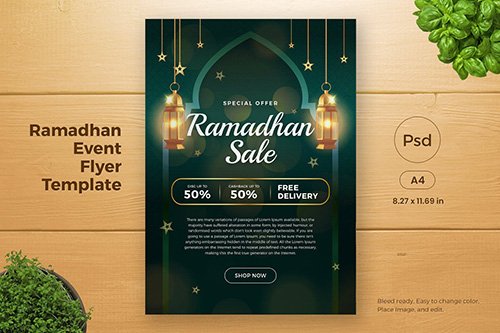 Ramadan Sales Promotion Flyer Template (GI2)