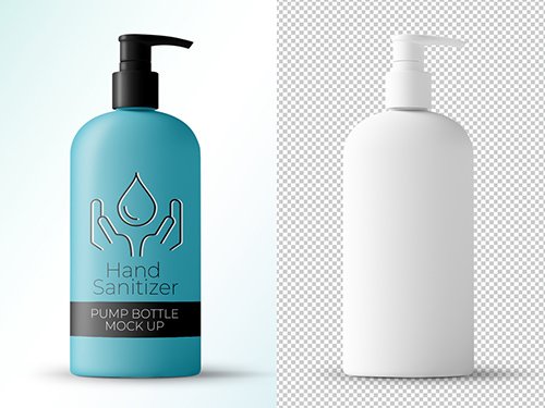 Hand Sanitizer Pump Bottle Mockup 333544635