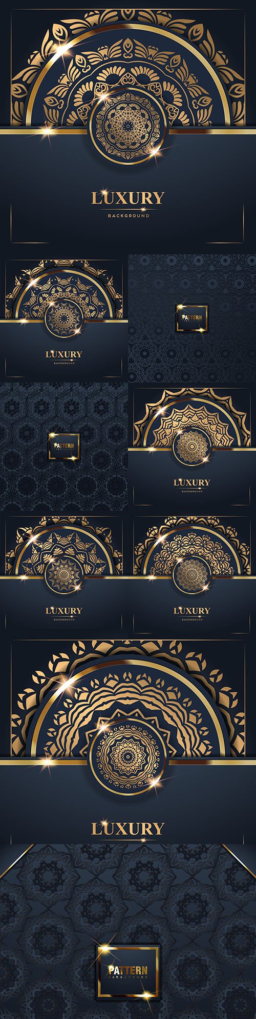 Mandala luxury gold decorative background