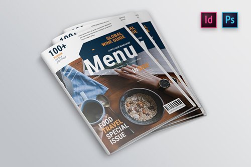 Appetizer Magazine Cover Indesign Template