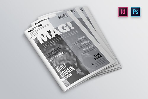 Entertainment Magazine Cover Indesign Template