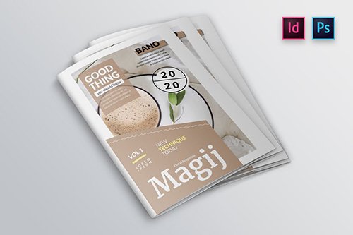 Floral Magazine Cover Template