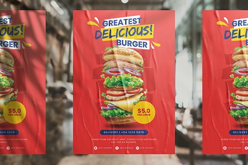 Burger Promotion Flyer/Poster PSD