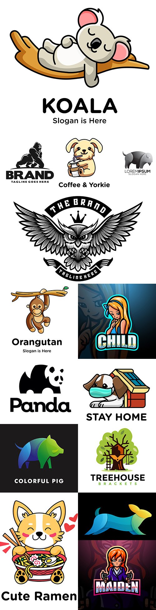 Creative company logos business corporate design 77