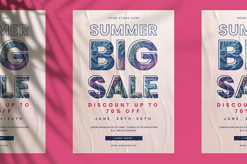 Summer Big Sale Flyer PSD