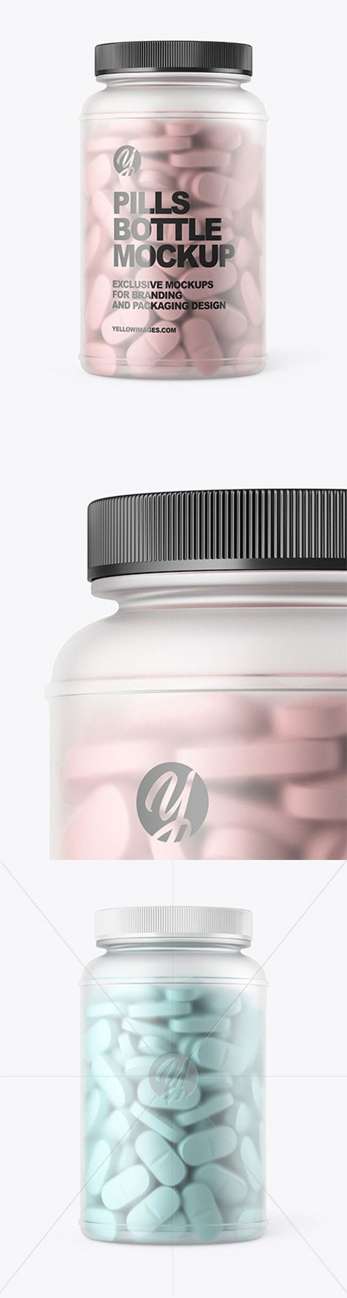 Frosted Pills Bottle Mockup 60399