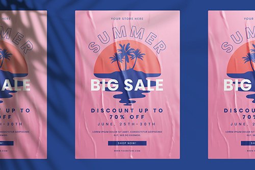 Summer Big Sale Flyer PSD