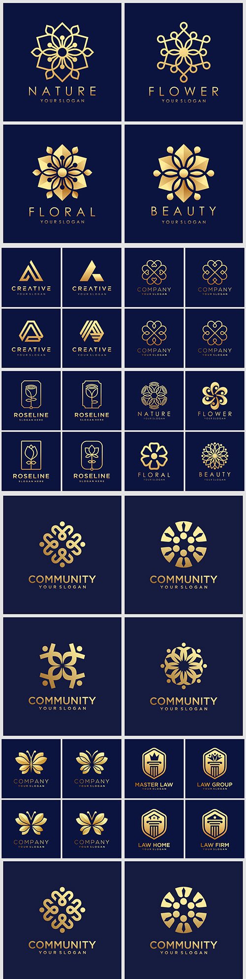 Creative company logos business corporate design 78