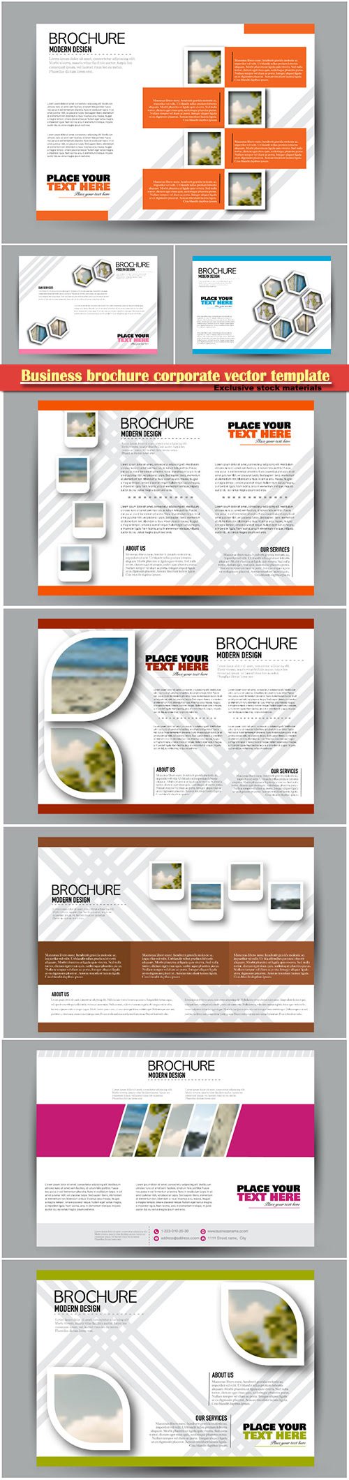 Business brochure corporate vector template