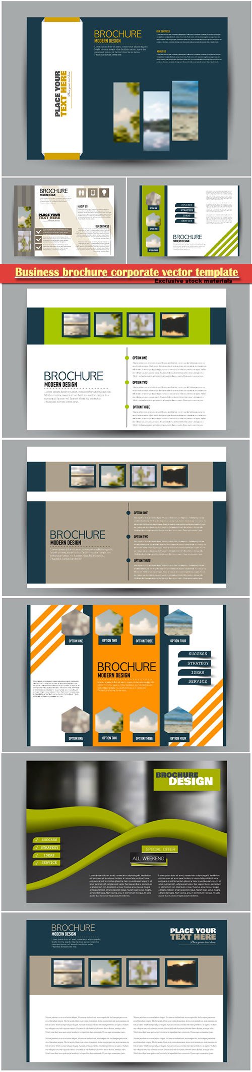 Business brochure corporate vector template