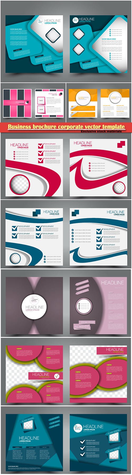 Business brochure corporate vector template