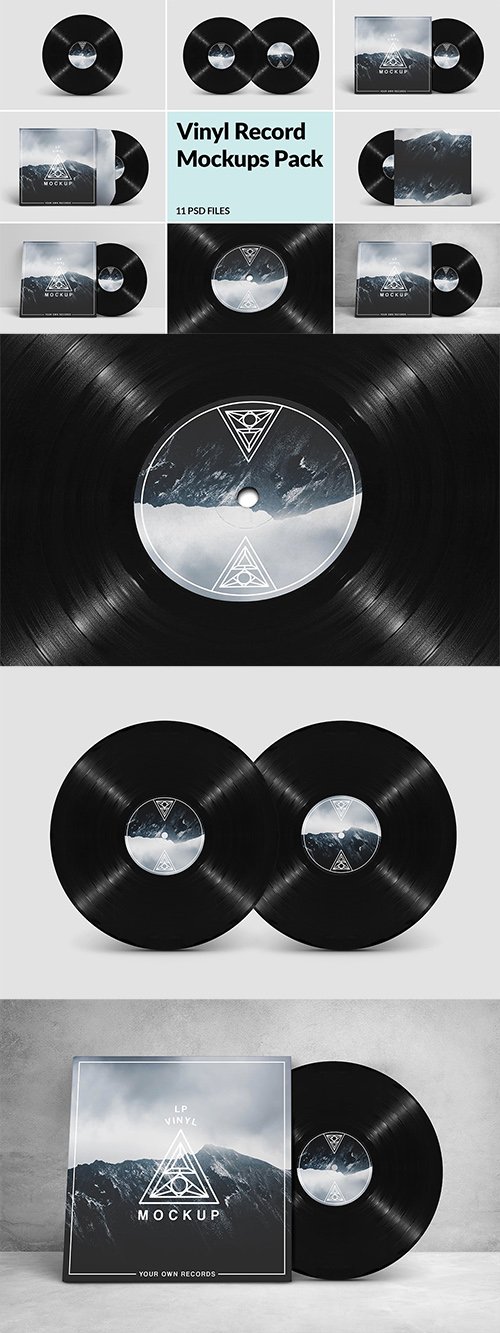 Vinyl Record Mockups Pack