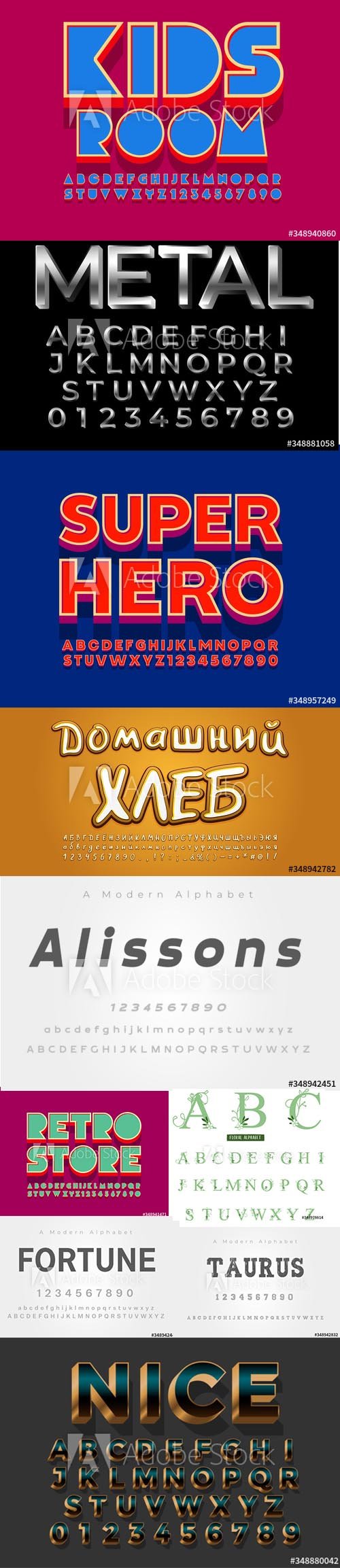 Vector Font pack Vol 4