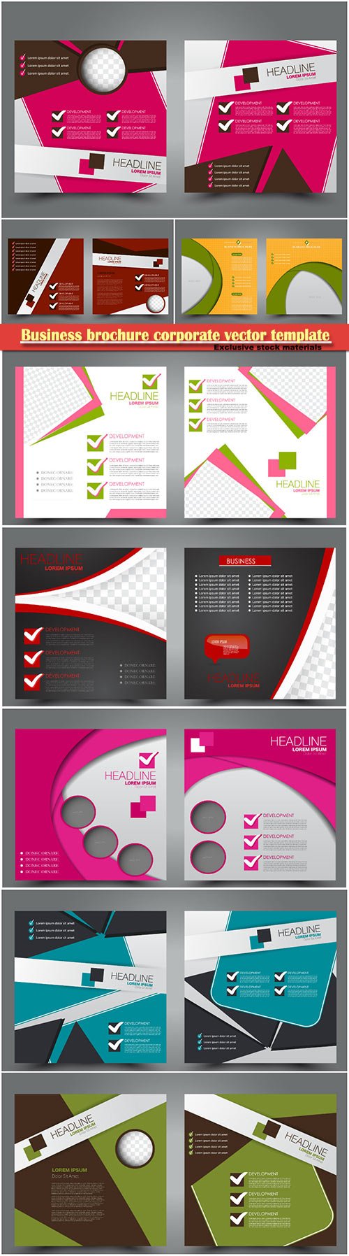 Business brochure corporate vector template