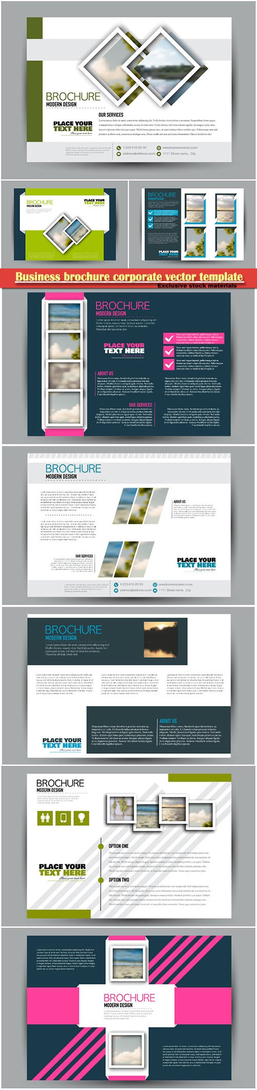 Business brochure corporate vector template