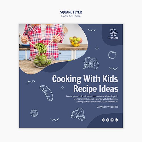 Cooking Home Square psd Flyer Style