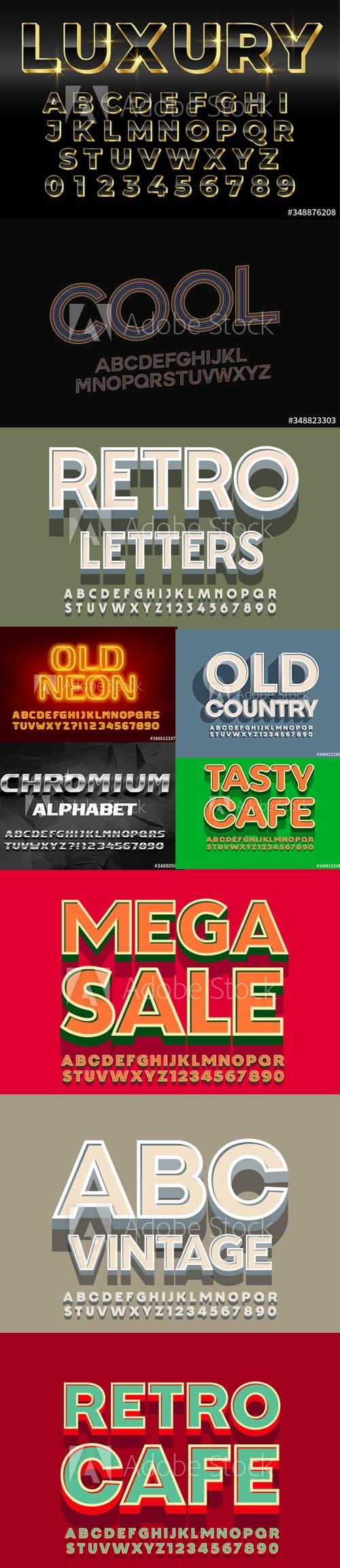 Vector Font pack Vol 5