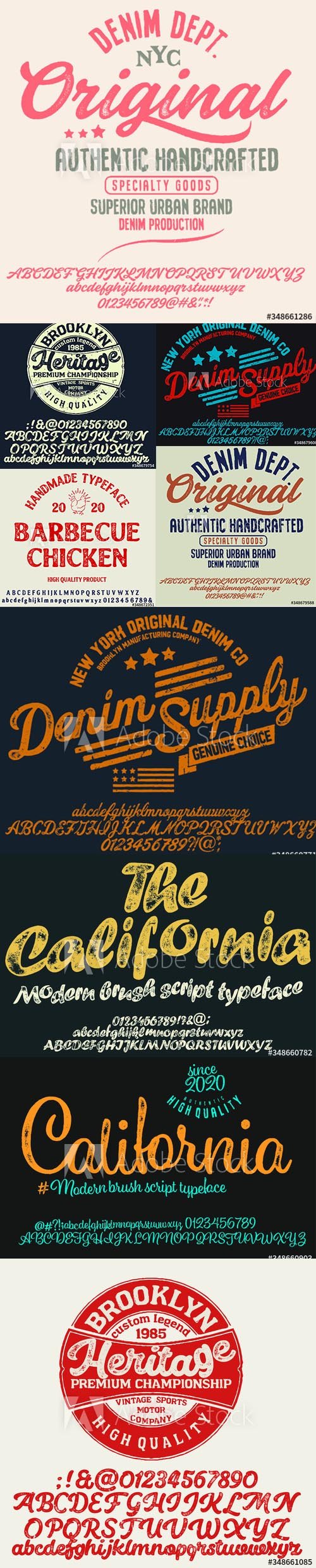 Vector Font pack Vol 7