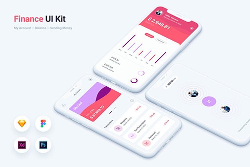 Finance Bank Mobile App UI Kit Template