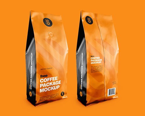 Coffee Package Mockup 001 PSD