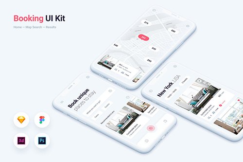 Booking & Rental Mobile App UI Kit Template