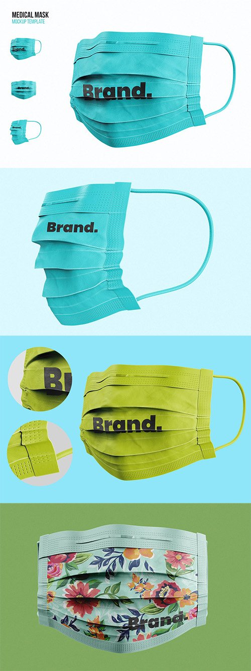 Medical Face Mask Mock-Up Template