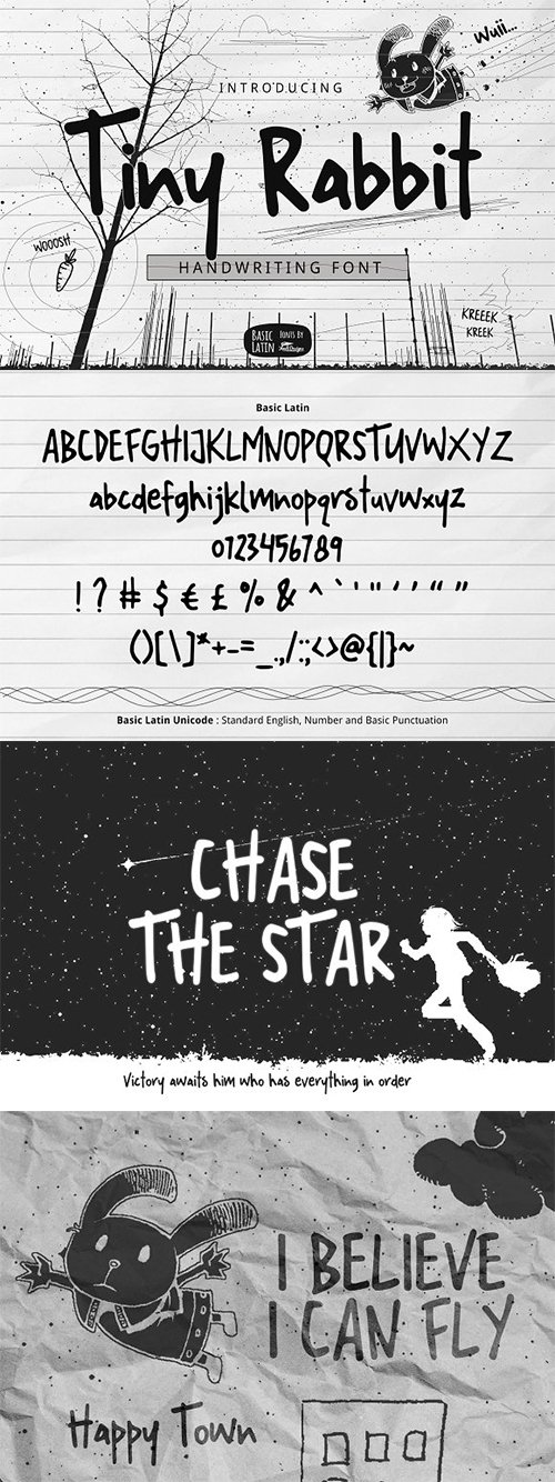 Tiny Rabbit Handwriting Font 3352272