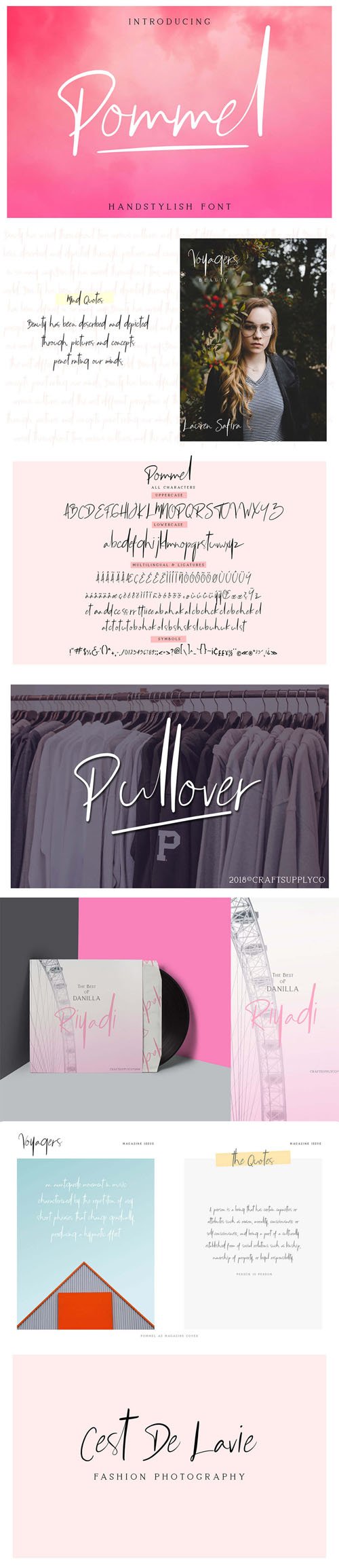 Pommel Handstylish Font