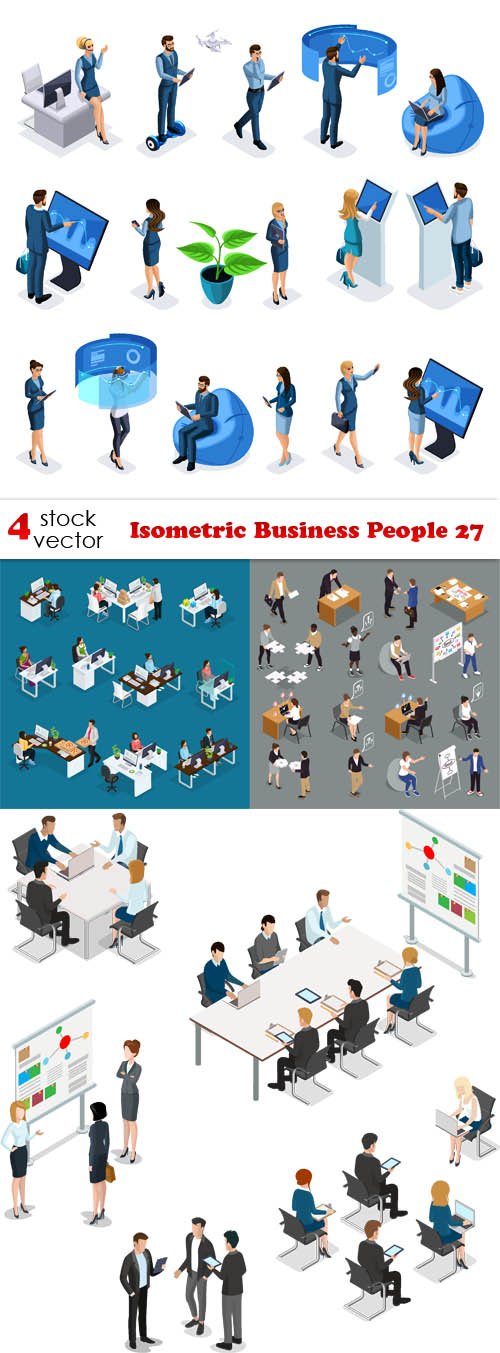 Vectors - Isometric Business People 27