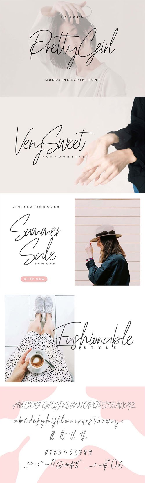 Pretty Girl Monoline Script Font