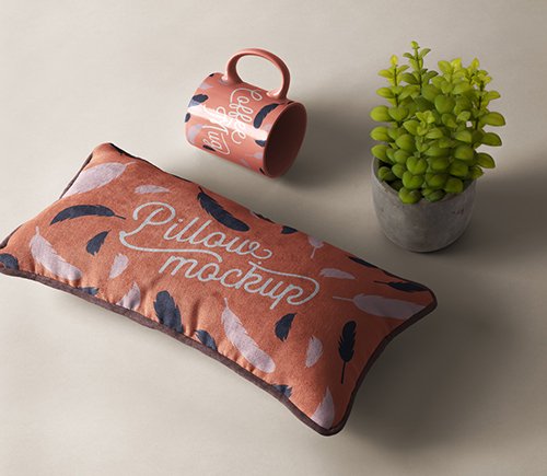 Rectangular Pillow Mockup Scene