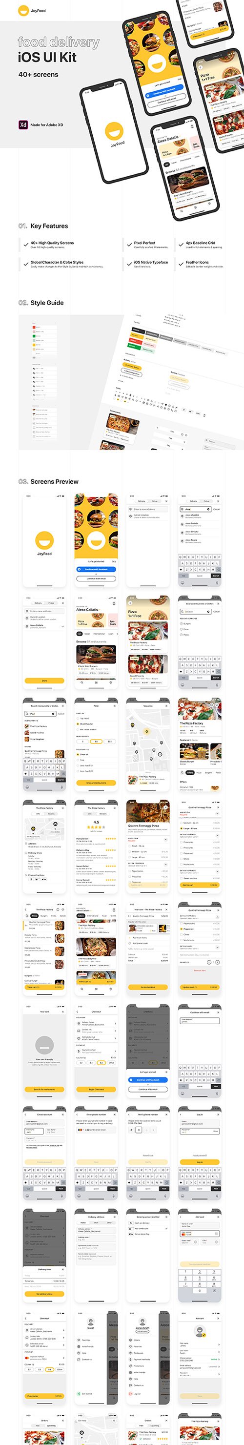 JoyFood — food delivery iOS UI Kit