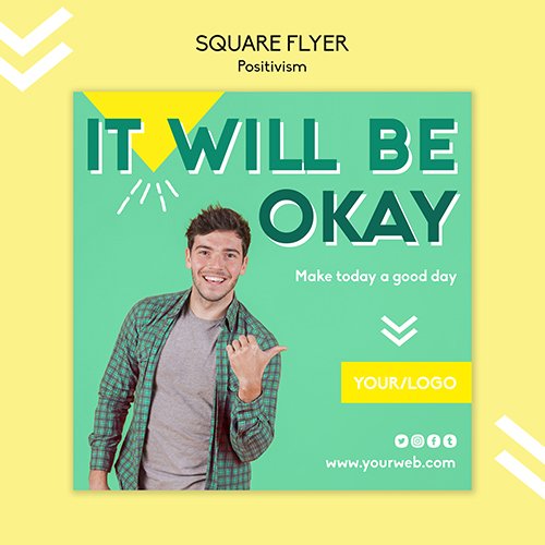 Positivism flyer psd template design